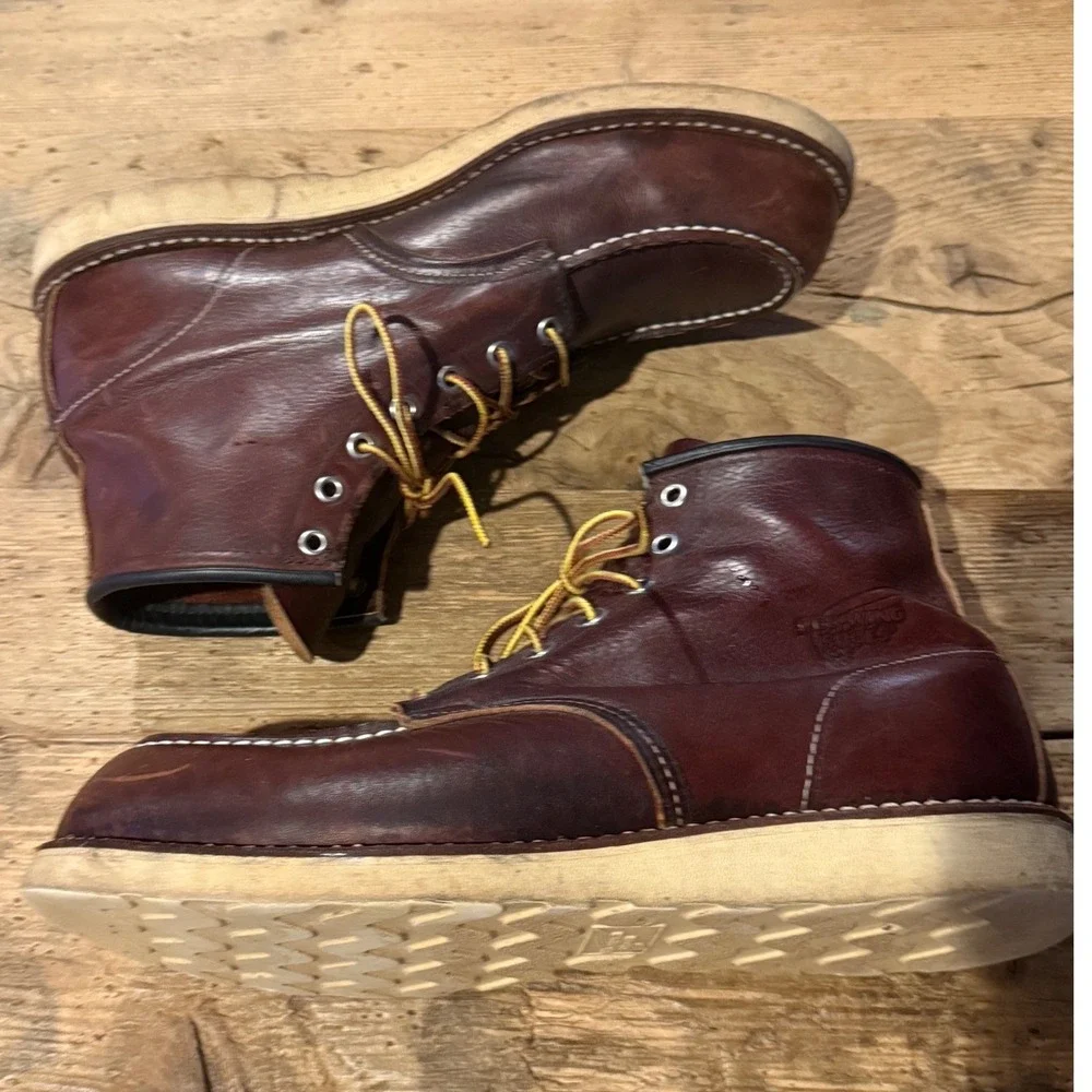 Red Wing 8138 Heritage Mens Brown Leather Moc Toe Work Boots USA‎ Size 12